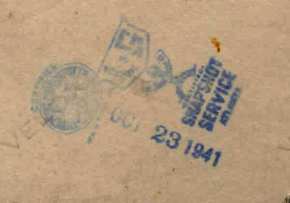 Detail of back of photo showing stamped date of processing